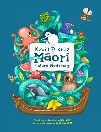 Book cover: Kuwi & Friends Maori Picture Dictionary